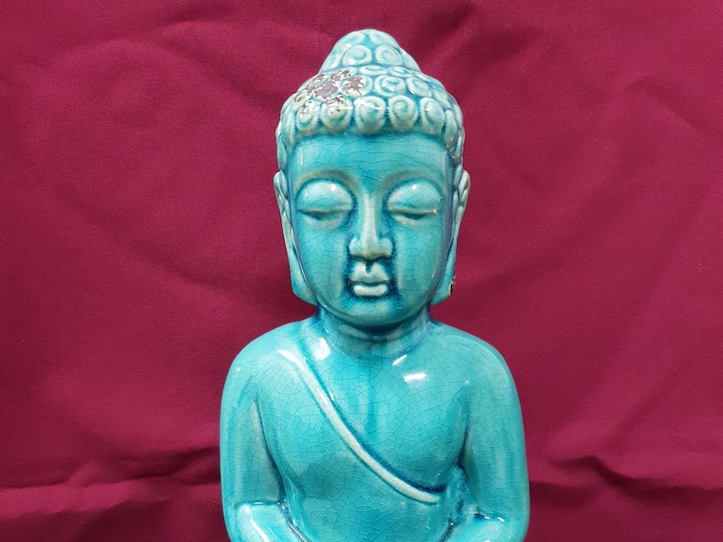 绿松色佛陀瓷像Turquoise Porcelain Buddha