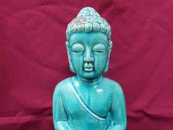 绿松色佛陀瓷像Turquoise Porcelain Buddha